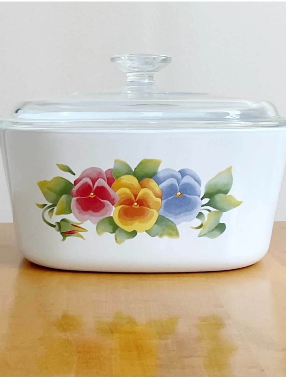 Vintage CorningWare Summer Blush 3 Qt Casserole Dish w Lid